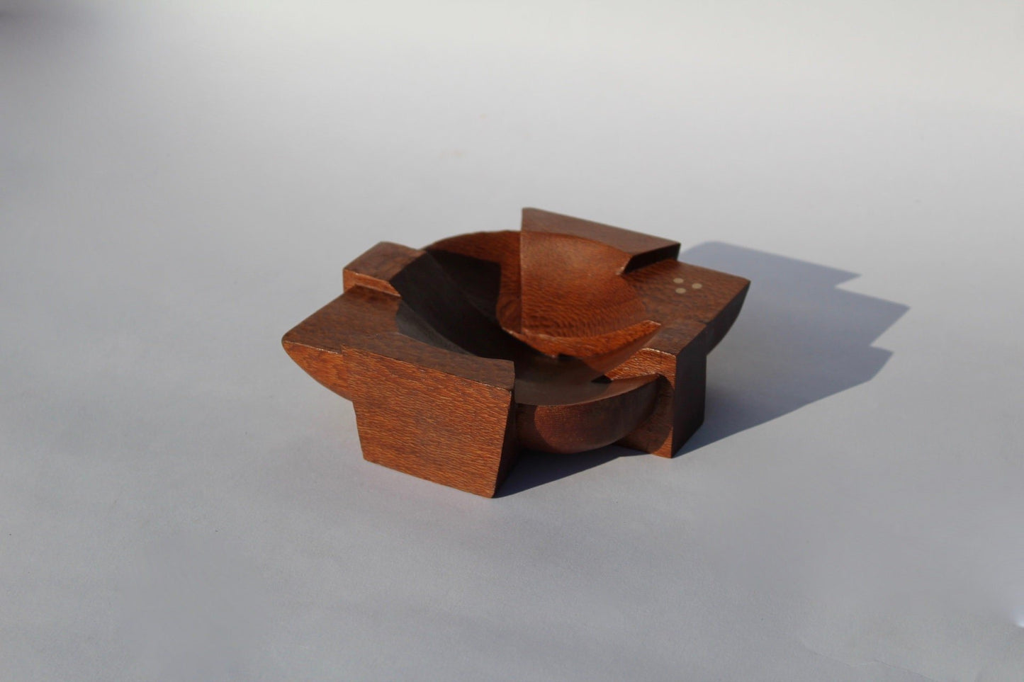 Leopard wood bowl