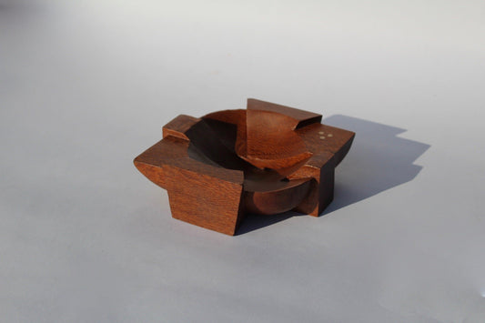 Leopard wood bowl
