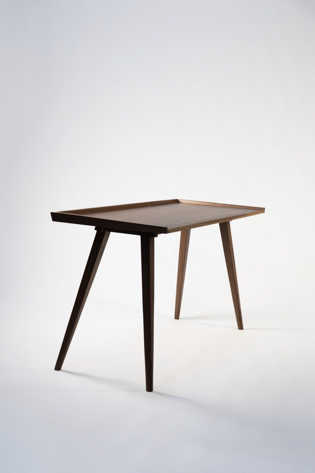 American walnut and brass desk