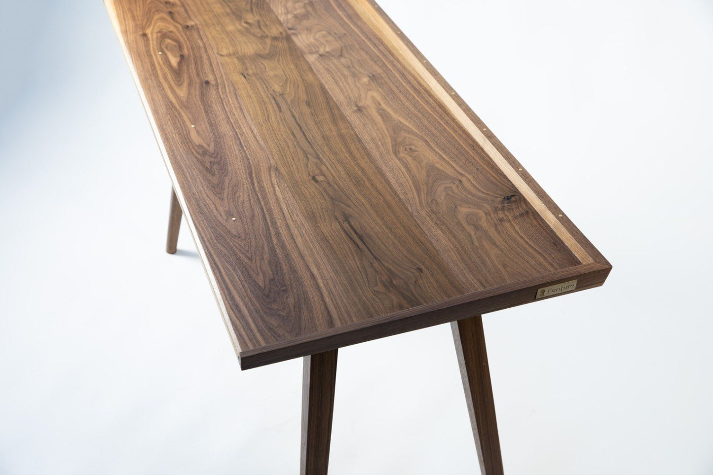 American walnut and brass desk