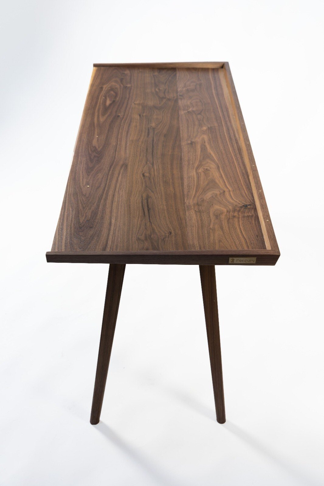 American walnut and brass desk