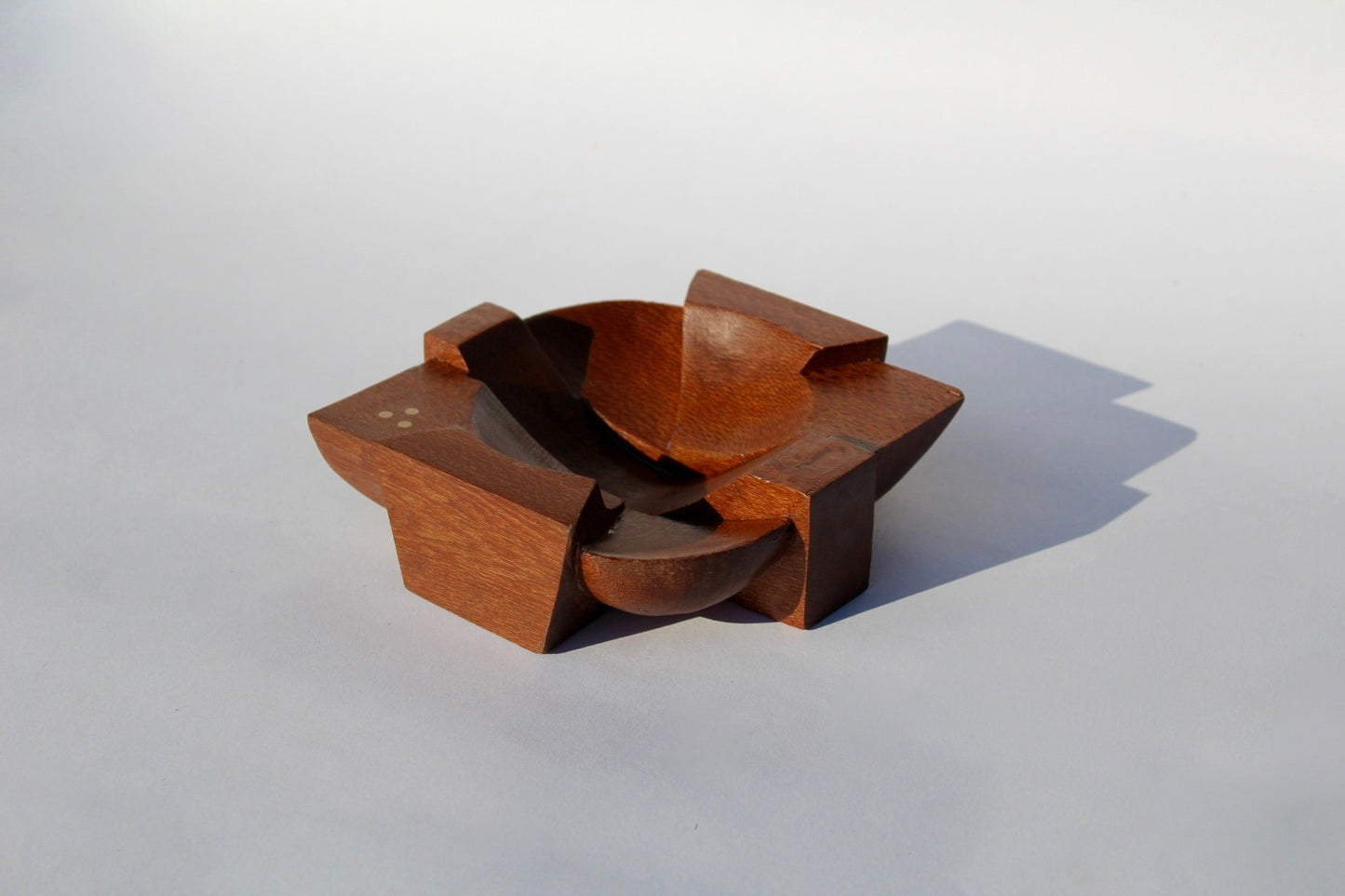 Leopard wood bowl
