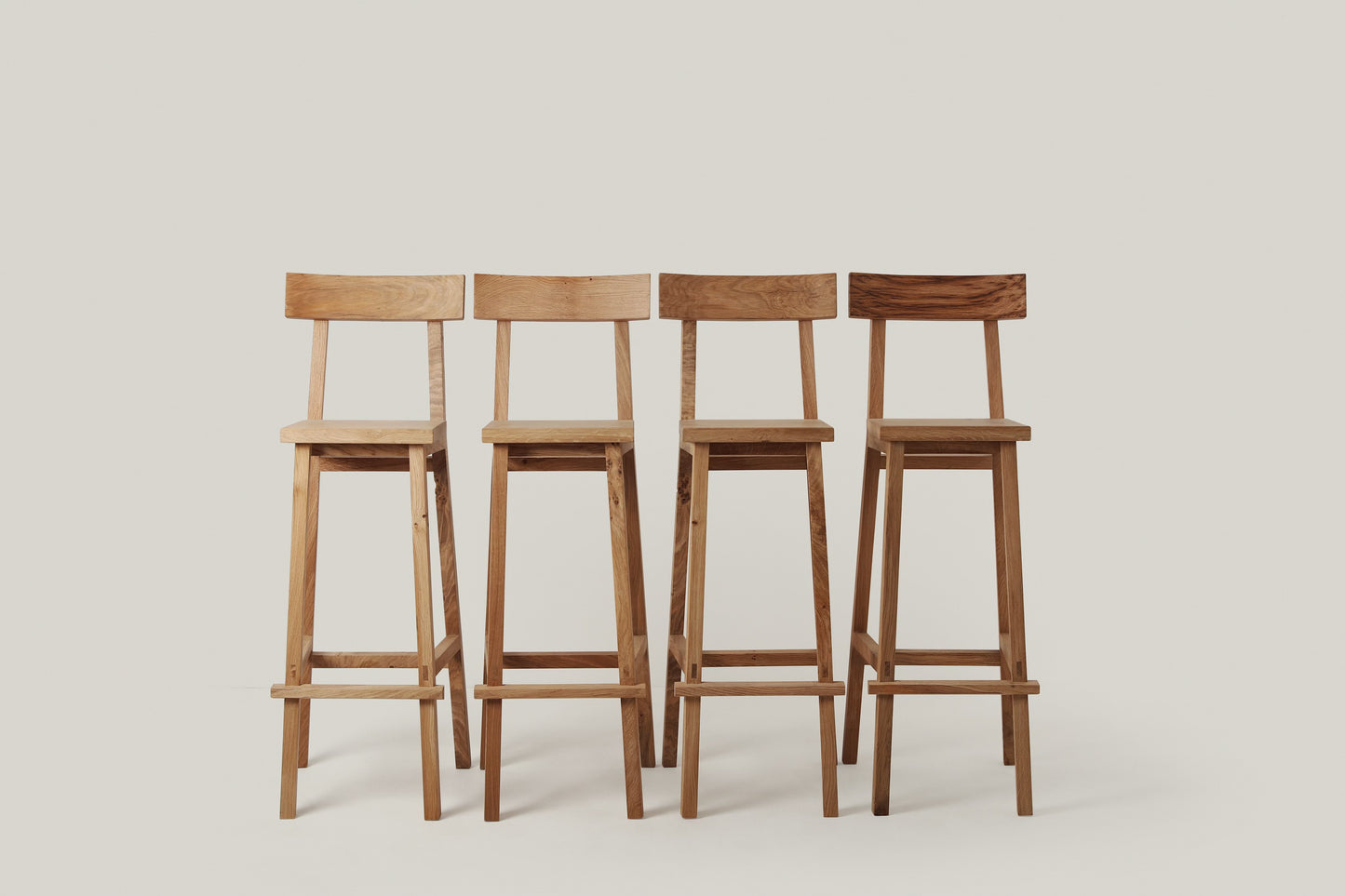 English oak bar stools.