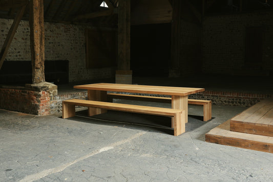 Acton table and benches